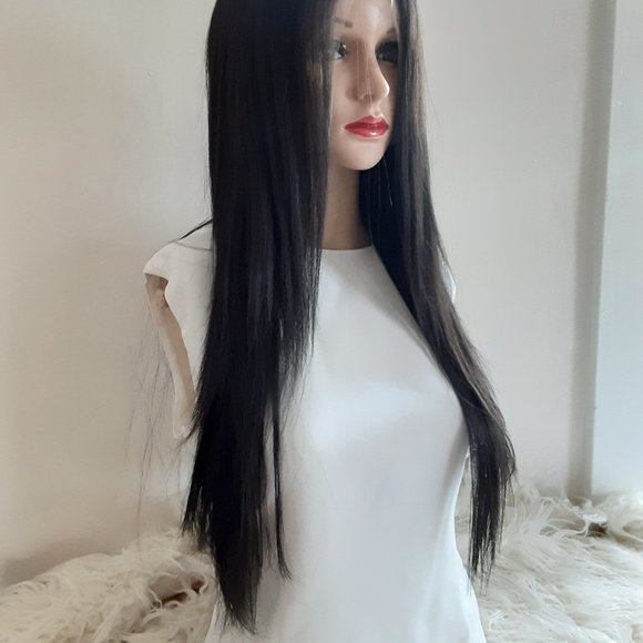 Brown lace front wig 13x4 lacefront color 2 layered. main image 7
